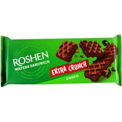 تصویر ساندویچ ویفر اکسترا کرانچ روشن با طعم شکلات 142 گرمی ROSHEN Wafer Sandwich Crunch with CHOCOLATE Flavor