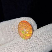 تصویر نگین سنگ طبیعی اپال معدنی اتیوپی رفلکس عالی کد 34924 