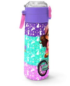 تصویر قمقمه و فلاسک کودکان نوجوانان دوچرخه صورتی بنفش PIPETTE فولادی مستقیم 500 میلی لیتر 31797 Coral High 