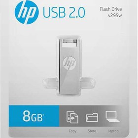 تصویر فلش مموری اچ پی مدل وی 295 دبلیو با ظرفیت 8 گیگابایت V295w 8GB USB 2.0 Flash Memory