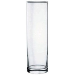 تصویر گلدان و تنگ و ظرف استوانه شیشه ای قطر6ونیم ارتفاع 10سانت 