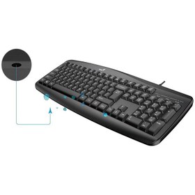 تصویر کیبورد و ماوس باسیم جنیوس Smart KM-200 با حروف فارسی Genius Smart KM200 Wired Keyboard and Mouse With Persian Letters