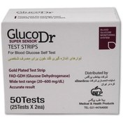 تصویر نوار تست قند خون گلوکو داکتر 50 عددی ا BLOOD GLUCOSE TEST STRIP GLUCO DR BLOOD GLUCOSE TEST STRIP GLUCO DR