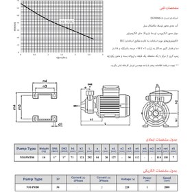 تصویر پمپ آب خانگی PMT 80 نوید موتور 1 اسب بخار 