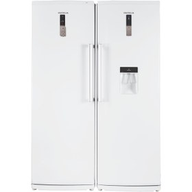 تصویر یخچال فریزر دو قلو 16 فوت امرسان مدل نانو پلاس ا 16-foot twin refrigerator-freezer Nano Plus Emersun 16-foot twin refrigerator-freezer Nano Plus Emersun