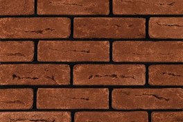 تصویر آجر نما قزاقی قرمز رستیک خط‌دار 