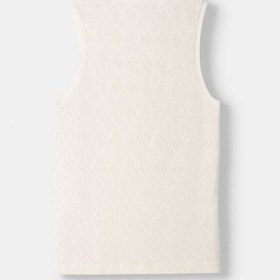 تصویر تیشرت اورجینال برند برشکا مدل BRSHKA Openwork sleeveless t-shirt 