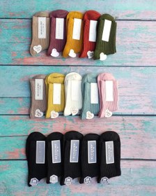 تصویر جوراب ساقدار زنانه کبریتی رنگی 