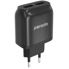 تصویر شارژر دیواری پرودو مدل PD-0203MEU به همراه کابل تبدیل Micro USB Porodo PD-0203MEU Wall Charger Aito-ID Micro USB Cable