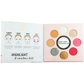 تصویر پالت هایلایتر و کانتور زد دی (ZD Highlight & Contour Kit) 