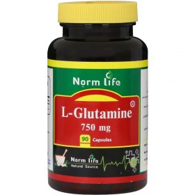 تصویر کپسول ال گلوتامین 750 میلی گرم نورم لایف 90 عدد Norm Life L Glutamine 750 mg 90 Capsules 