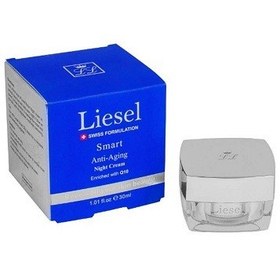 تصویر کرم بازسازی کننده و ضد چروک شب لایسل مدل اسمارت ۳۰میل Liesel Smart Anti Aging Night Cream 30 ML