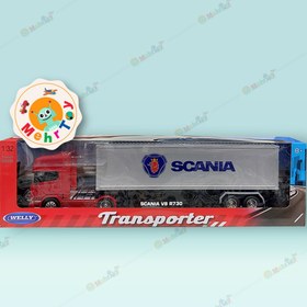 تصویر ماکت تریلی با کانتینر SCANIA V8 