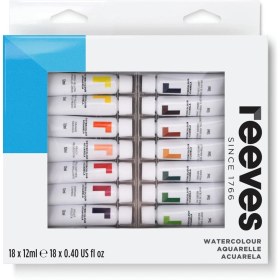 تصویر آبرنگ تیوپی ریوز 18 رنگ | Reeves 