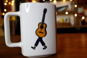 تصویر ماگ موسیقی طرح گیتار 