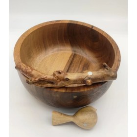 تصویر کاسه چوبی شاخه دار 