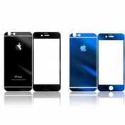 تصویر گلس تمام صفحه شیشه ایی پشت و جلو رنگی( آبی ) گوشی آیفون 6 وIPHONE 6S 