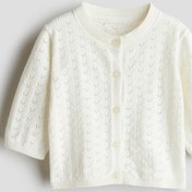 تصویر کت تک بافتنی نوزاد کرم اچ اند ام 1275668001 