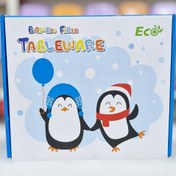 تصویر ظرف غذای بامبو طرح لاک پشت 