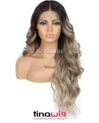 تصویر کلاه گیس زنانه کدarika-tat4-12-apric با موی مصنوعی رنگ بالیاژ 