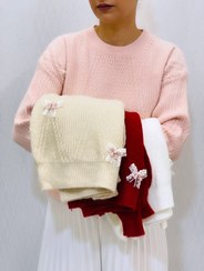 تصویر پلیور بافت طرح پاپیونی 