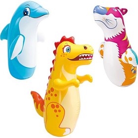 تصویر کیسه بوکس کودک کف آبی دایناسور Intex 44669