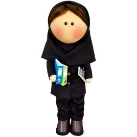 تصویر عروسک مدل روسی طرح خانم حسابدار کد dg_125 ارتفاع 30 سانتی متر 