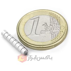 تصویر آهنربا نئودیمیوم دیسکی 2×3 میلیمتر گرید 42 