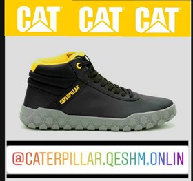 تصویر کفش نیم بوت اسپرت مردانه کاترپیلار مدل Caterpillar Hex Mid Boots Black Nnoir P111350 