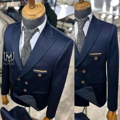 تصویر کت و شلوار دبل برست مردانه سایز ۴ ایکس ال 