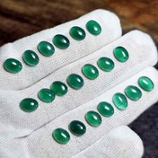 تصویر پک ۲۰ عددی نگین های ریز سنگ عقیق سبز معدنی کد G81204 