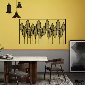 تصویر استیکر دیواری چوبی برگ 