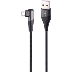 تصویر کابل میکرو یو اس بی فست شارژ Hiska LX-405 6A PD QC3.0 1m یکسر L Hiska LX-405 6A PD QC3.0 1m Micro USB Cable