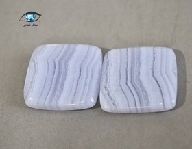 تصویر جفت عقیق آبی طبیعی 6.5 گرم 