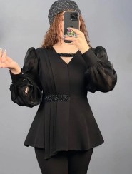 تصویر کت مجلسی زنانه مهتاب سایز ۴۴ تا ۴۶ رنگ کرم و یشمی 
