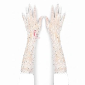 تصویر دستکش گیپور نگین دار A129 