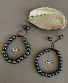تصویر دستبند سنگ طبیعی حدید 