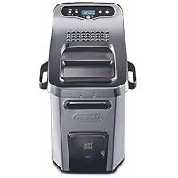 تصویر سرخ کن DeLonghi Livenza، نقره ای - ظرفیت روغن 1 گالن - سیستم EasyClean - ترموستات قابل تنظیم - دسته های لمسی خنک - قابل شستشو در ماشین ظرفشویی DeLonghi Livenza Deep Fryer, Silver - 1-Gallon Oil Capacity - EasyClean System - Adjustable Thermostat - Cool Touch Handles - Dishwasher Safe