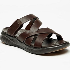 تصویر صندل مردانه با بند ضربدری و راحتی برند le confort Men's Cross Strap Slip-On Sandals