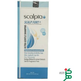 تصویر شامپو موهای تازه کاشته شده اسکالپیا Scalp Fort Plus Ultra Gentle Shampoo Scalpia 