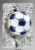 تصویر فرش اتاق کودک طرح توپ فوتبالی - ۲.۲۵*۱.۵۰ / طوسی / درجه یک 