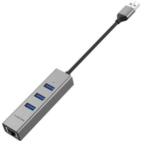 تصویر هاب 4 پورت USB-C لنشن Lention مدل H23S خاکستری 