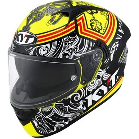 تصویر کلاه کاسکت KYT KYT steel flower yellow helmet