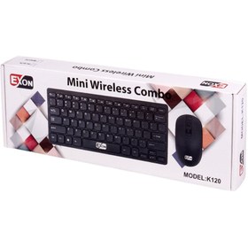 تصویر کیبورد و ماوس بی سیم اکسون مدل K120 Exon K120 Wireless Mouse And Keyboard