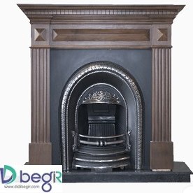 تصویر شومینه چدنی کد 105 