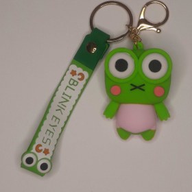 تصویر جاکلیدی مدل قورباغه چشم متحرک Moving eye frog model key chain