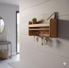 تصویر جاکلیدی دیواری چوبی 