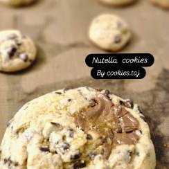 تصویر کوکی نوتلا خانگی بسته ی5 عددی هر عدد 80 گرم Nutella cookie