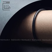 تصویر دستبند چرمی مردانه مدل رینگی 