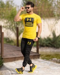 تصویر ست تیشرت و شلوار مردانه UNDER ARMOUR (زرد) 